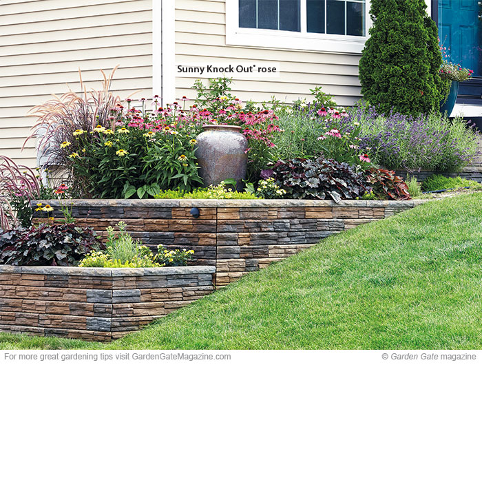 Replace a hard-to-mow slope with color!