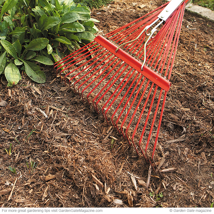 Freshen old mulch