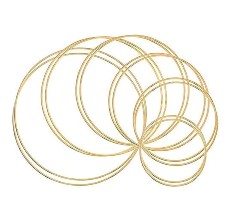Outuxed 12 Pcs Metal Rings hoop wreath reviews