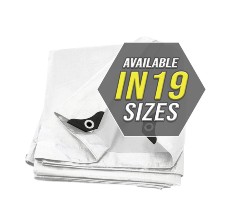 Trademark Supplies White Tarp Cover